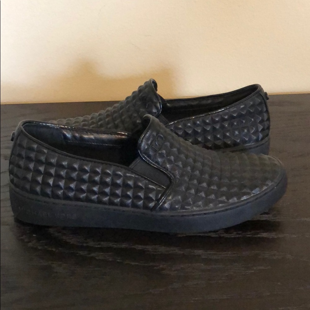 Michael Kors Black slip-on stud sneakers